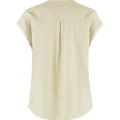 Fjällräven Ovik Hemp SS blouse dames chalk white