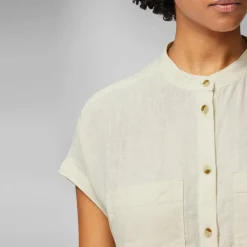 Fjällräven Ovik Hemp SS blouse dames chalk white