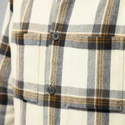 Fjällräven Singi Flannel overhemd heren chalk white dark navy