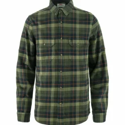 Discount Fjällräven Singi Heavy Flannel overhemd heren black deep  forest