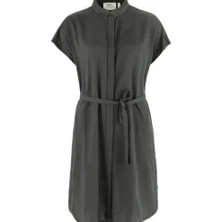 Outlet Fjällräven Övik Hemp jurk dames dark grey