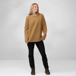 Fjällräven Övik Rib sweater dames buckwheat brown