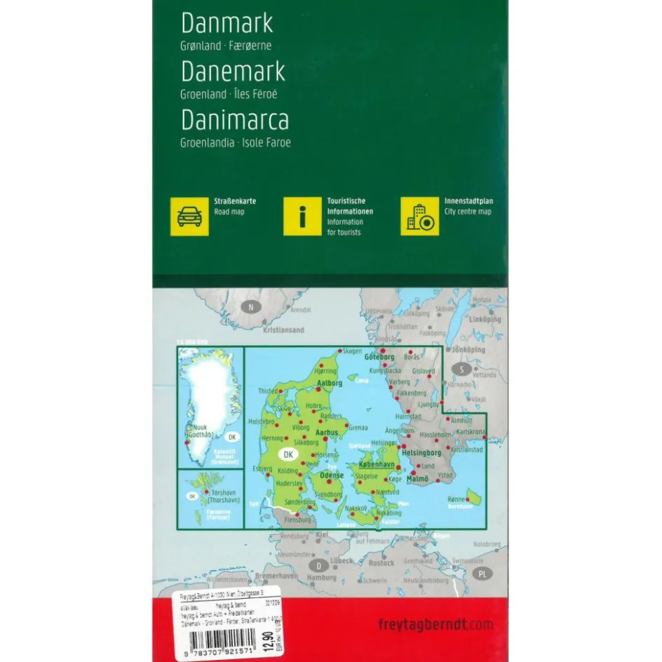 Freytag & Berndt  Denemarken Groenland Faeröer wegenkaart