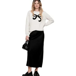 Online Geisha sweater dames beige melange black