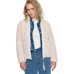 Geisha teddy winterjas dames off-white