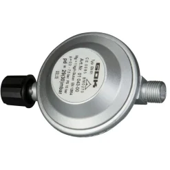 GOK Gasdrukregelaar Campingaz 30 mbar met 1/4 linkse  uitgang