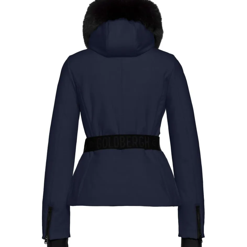 Goldbergh HIDA FAUX BORDER softshell winterjas dames french blue