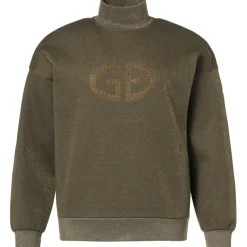 Goldbergh SIZZLE sweater dames dark olive lurex