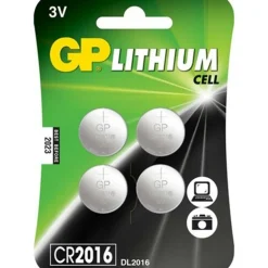 GP Batteries  Lithium CR2016 knoopcel batterij 4-pack