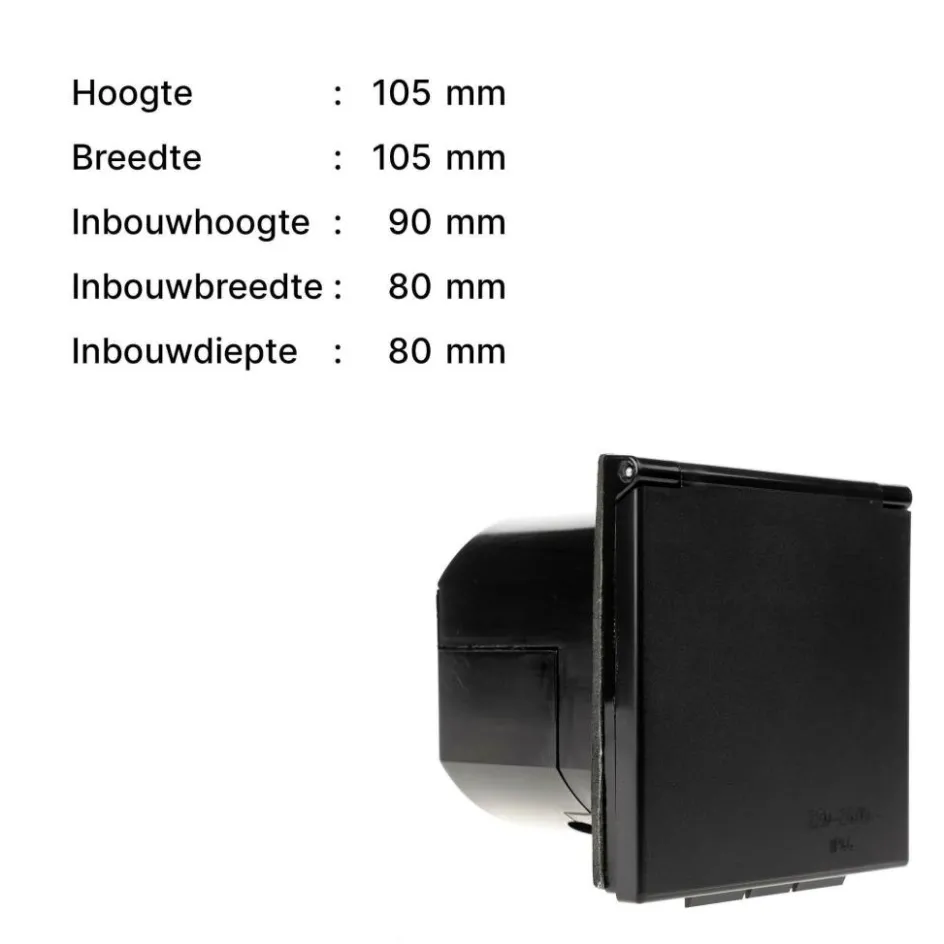 Hot Haba CEE invoerdoos vierkant zwart