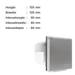 Haba CEE invoerdoos vierkant zilvergrijs