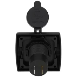 Online Haba C-line Power Line 2x USB-C PD 36W lader  wandcontactdoos met klep black