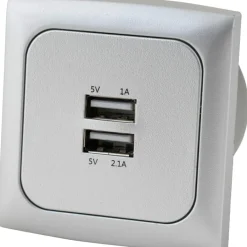 Sale Haba C-line 12V USB contactdoos zilver