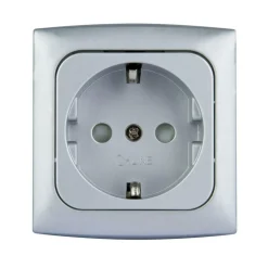 Online Haba C-line wandcontactdoos zilver