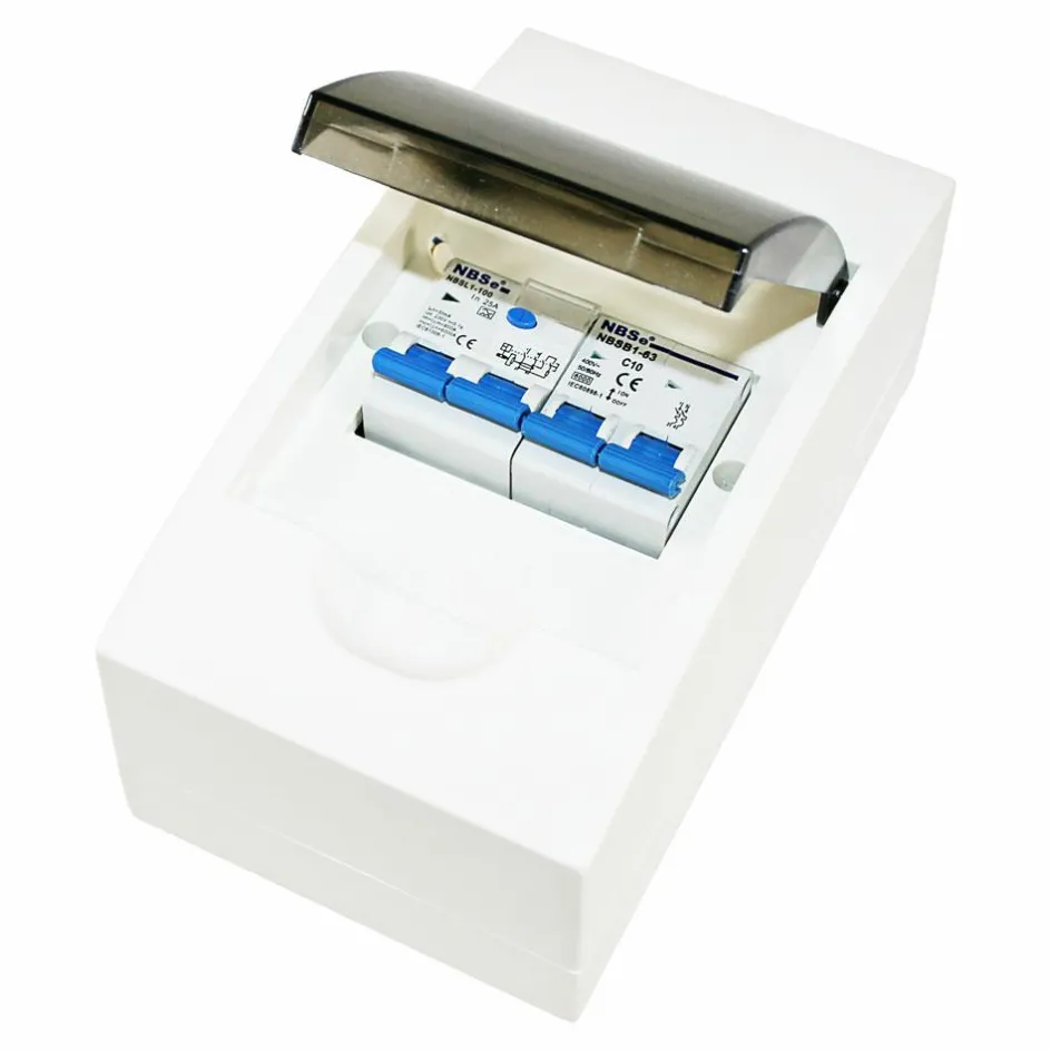 Haba installatiekast 230 volt met aardlek en zekeringautomaat