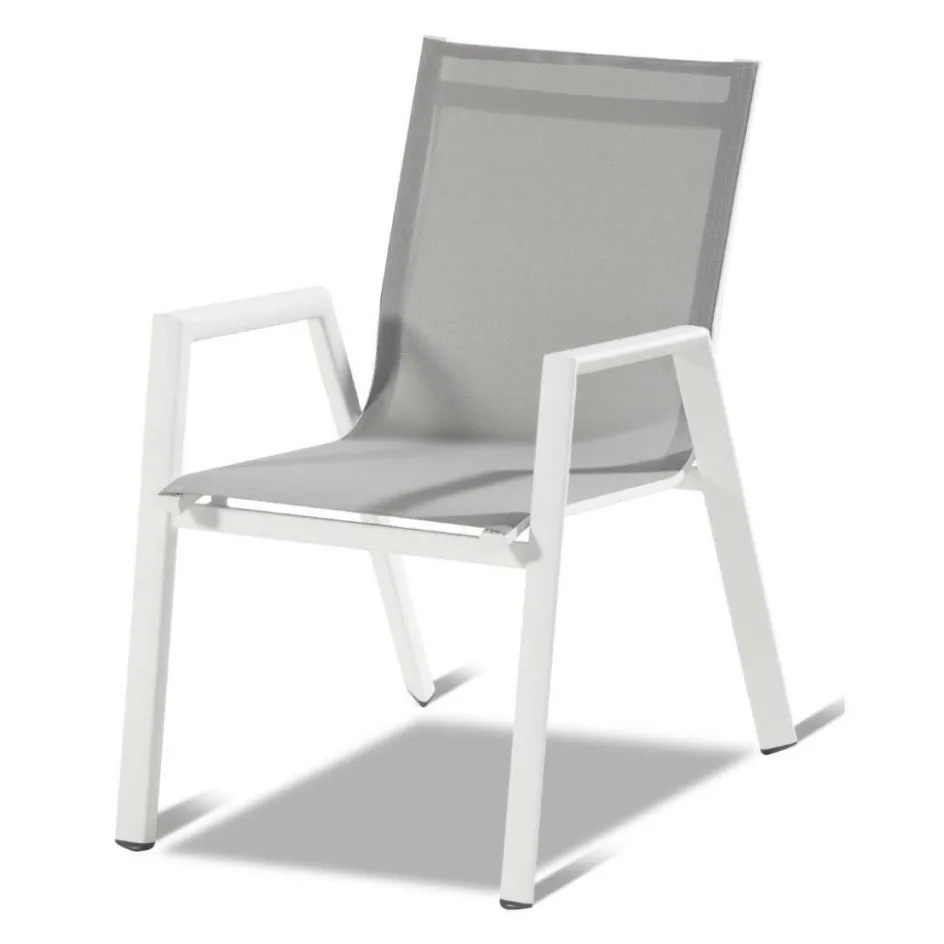 Hartman Aruba dining tuinstoel white grey