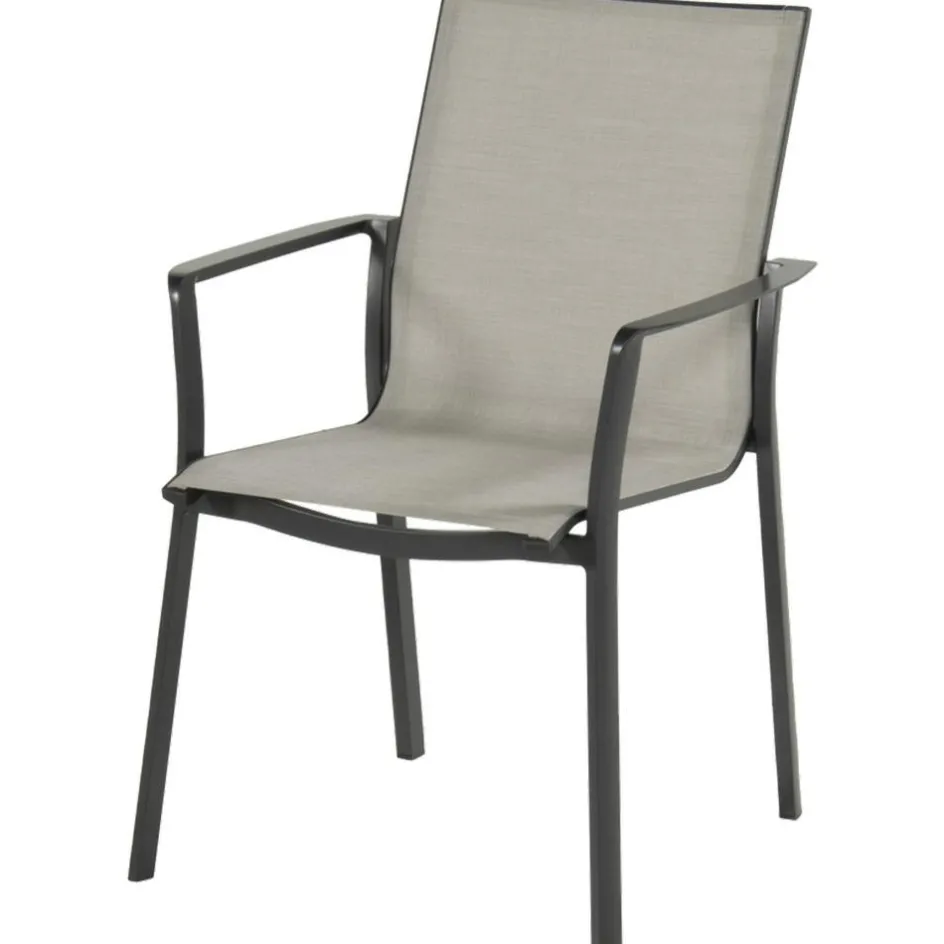 Hartman Lea stapelbare tuinstoel anthracite xerix