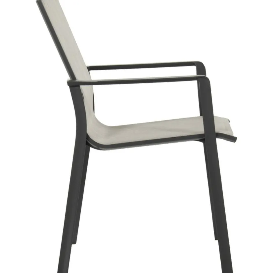 Hartman Lea stapelbare tuinstoel anthracite xerix