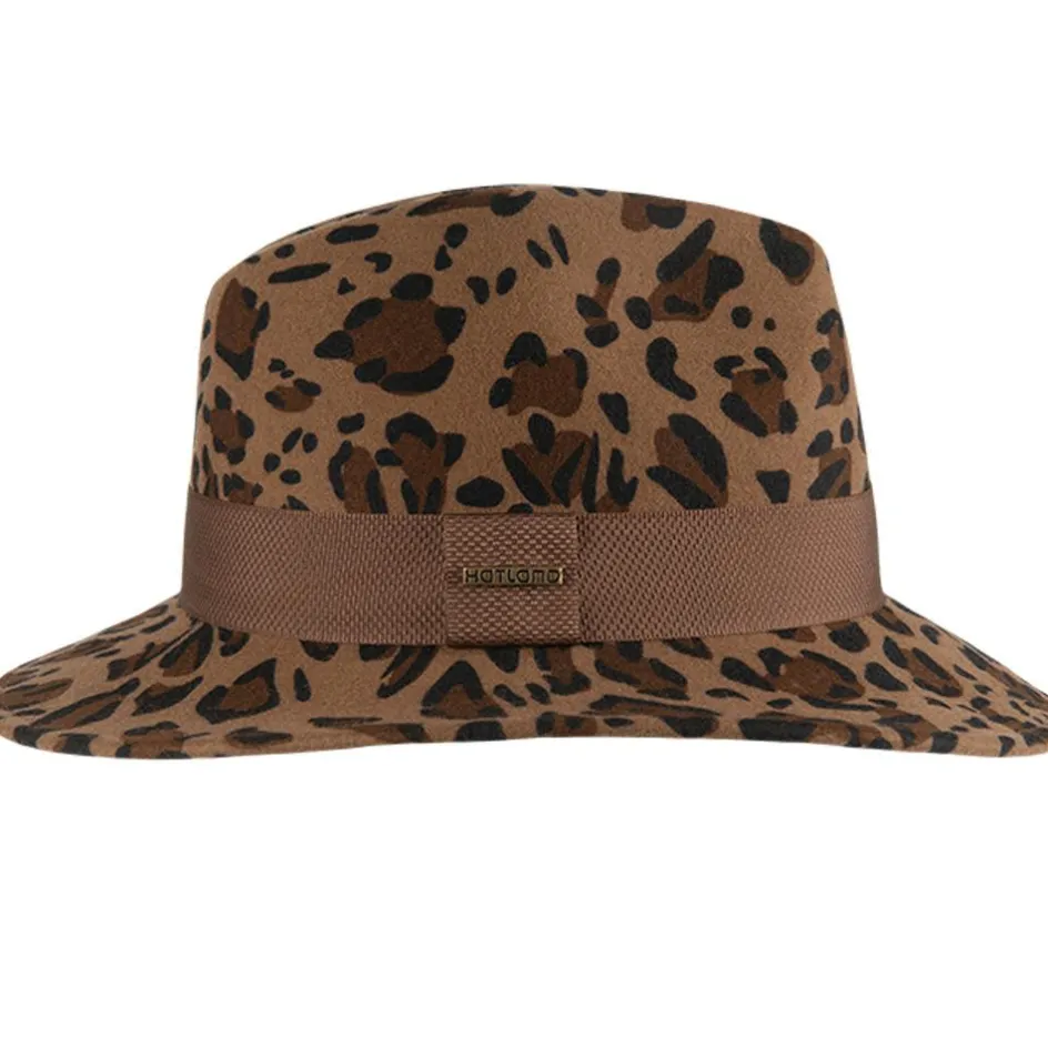 Outlet Hatland Cathy hoed dames leopard
