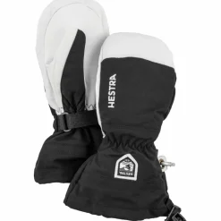 Clearance Hestra Army Leather Heli Ski wanten junior black