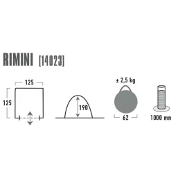 High Peak  Rimini douchetent blue