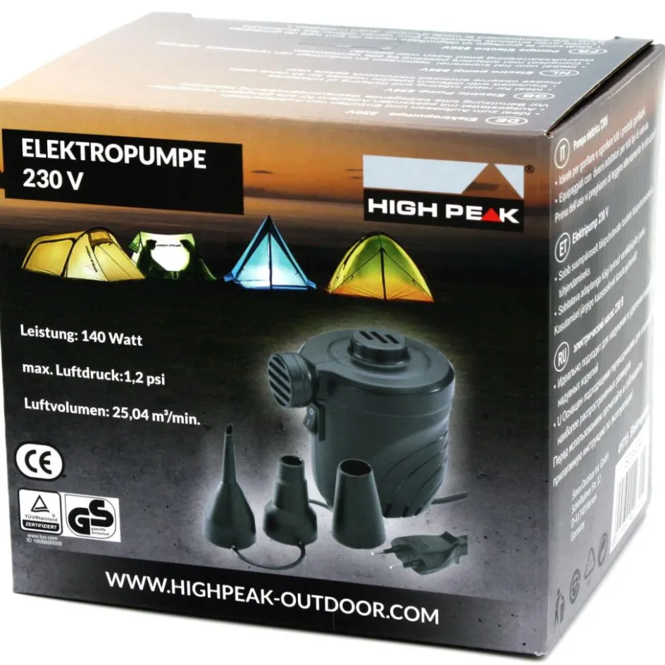 Outlet High Peak 230V 140W elektrische pomp