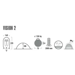 Discount High Peak  Vision 2 pop up tent black