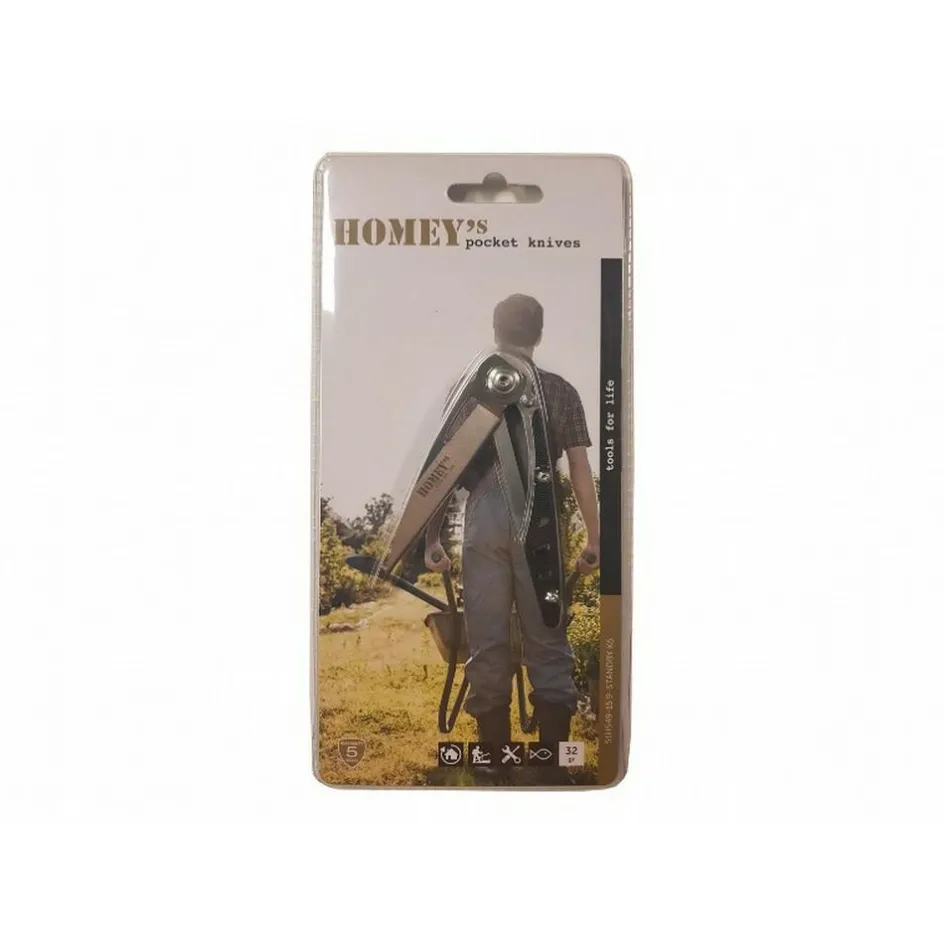 Homey's Agile zakmes zwart zilver