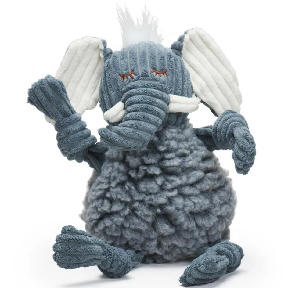 Best HuggleHounds Ellamae Elephant HuggleFleece FlufferKnottie Plush Large hondenspeelgoed