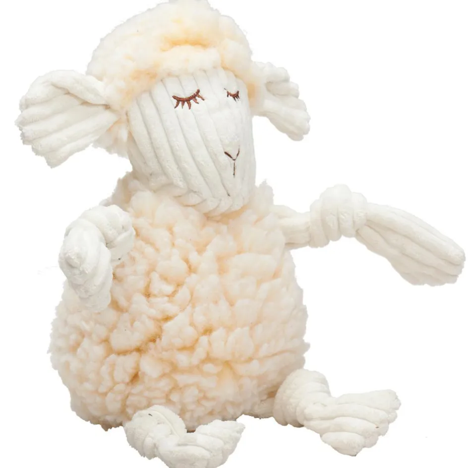 HuggleHounds Louise Lamb HuggleFleece FlufferKnottie Plush Large hondenspeelgoed