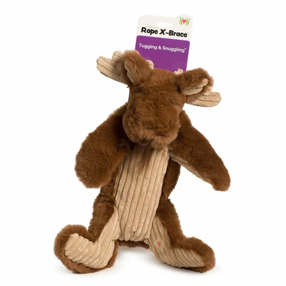 HuggleHounds X-Brace Maple Moose hondenspeelgoed