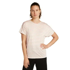 Icebreaker Drayden Reversible Stripe shirt dames ecru  heather desert sand
