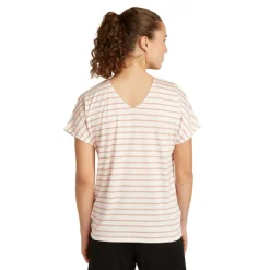 Icebreaker Drayden Reversible Stripe shirt dames ecru  heather desert sand