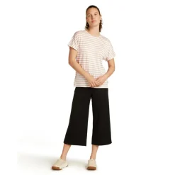 Icebreaker Drayden Reversible Stripe shirt dames ecru  heather desert sand