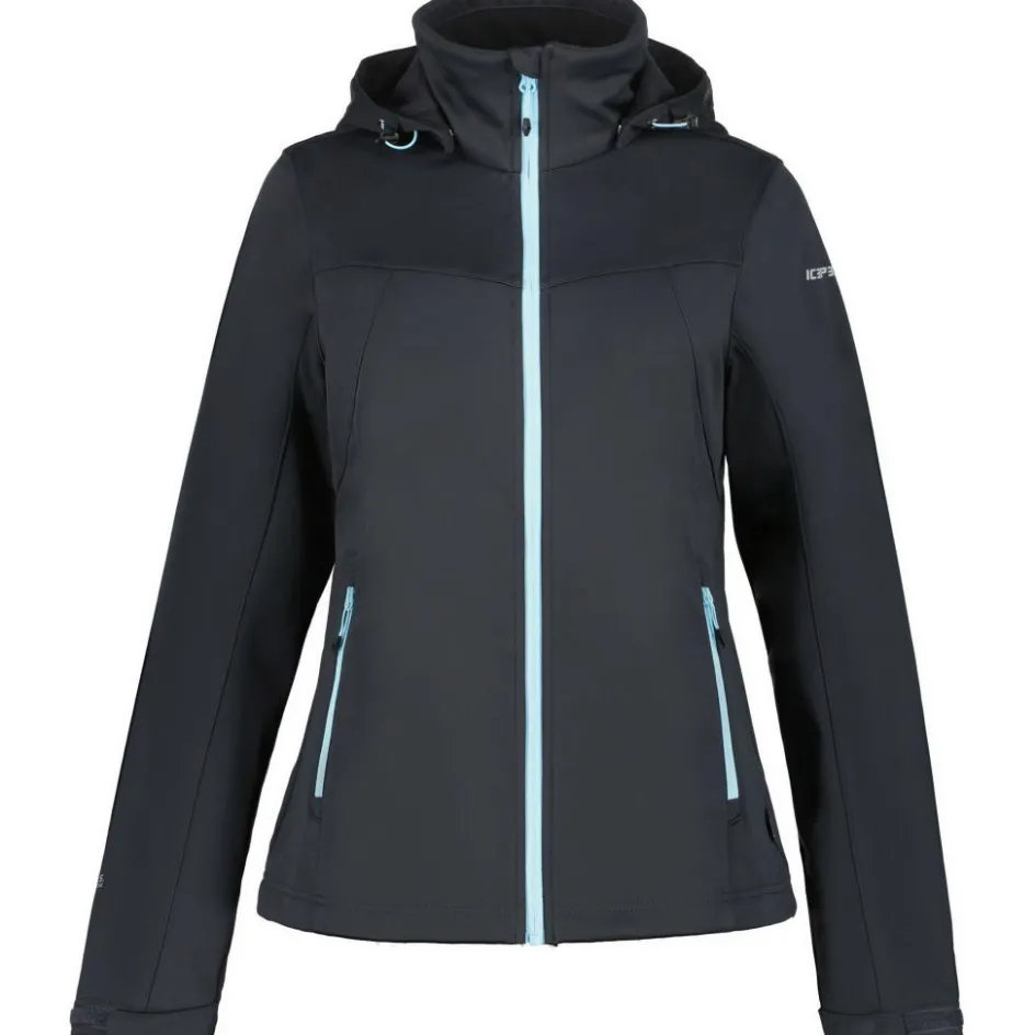 Outlet Icepeak Boise softshell jas dames anthracite