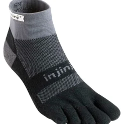 Injinji Run Midweight Mini-Crew hardloopsokken black grey