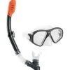 Intex Reef Rider snorkelset black white orange
