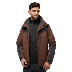 New Jack Wolfskin  Jasper 3-in-1 outdoor jack heren hot choc