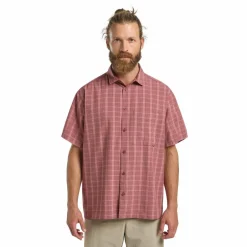 Jack Wolfskin  Meseta overhemd heren check dark rust