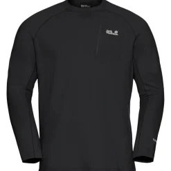 Jack Wolfskin  Prelight Trail Crew shirt heren black