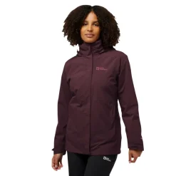 Jack Wolfskin  Rotwand 3-in-1 outdoor jack dames amaranth