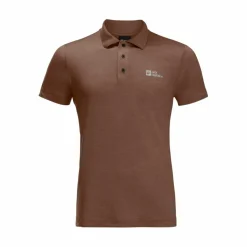 Jack Wolfskin  Travel polo heren dark rust heather