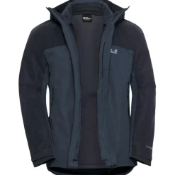 Jack Wolfskin  Wild Places 3-in-1 outdoor jack heren midnight sky