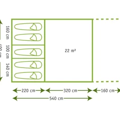 Karsten Imperia tunneltent beige SHOWMODEL
