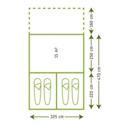 Karsten Lacerta tunneltent beige 2025
