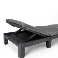 Outlet Keter Daytona Sunlounger ligbed graphite inclusief  kussen