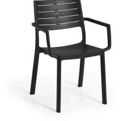 Keter Metaline stapelbare tuinstoel zwart