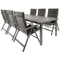 Kettler HPL 220 Basic Plus 6 verstelbaar tuinset antraciet