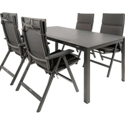 Kettler HPL 180 Basic Plus 4 verstelbaar tuinset jura  antraciet