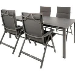 Kettler HPL 180 Basic Plus 4 verstelbaar tuinset jura  antraciet